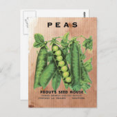 Carte Postale Paquet de graines de pois (Devant / Derrière)