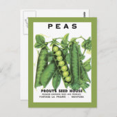 Carte Postale Paquet de graines de pois (Devant / Derrière)
