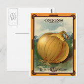Carte Postale paquet de graines d'oignon (Devant / Derrière)