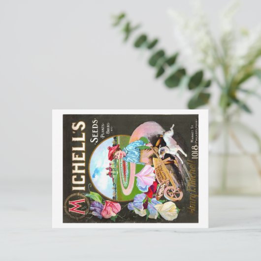 Carte Postale Paquet de semences vintage. (Debout devant)