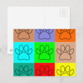 Carte Postale Paquets De Chiots Mignons En Carré (Devant / Derrière)