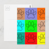 Carte Postale Paquets De Chiots Mignons En Carré (Devant / Derrière)