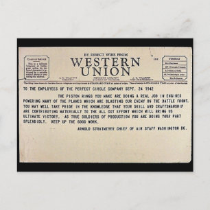 Carte Postale Par Câble Direct De Western Union