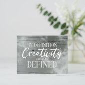 Carte Postale Par définition La créativité ne peut pas être défi (Debout devant)