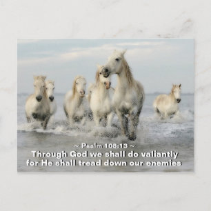 Carte Postale Par Dieu nous ferons Psaume Valable 108:13