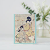 Carte Postale par Kitagawa, Utamaro Ukiyo-e. (Debout devant)