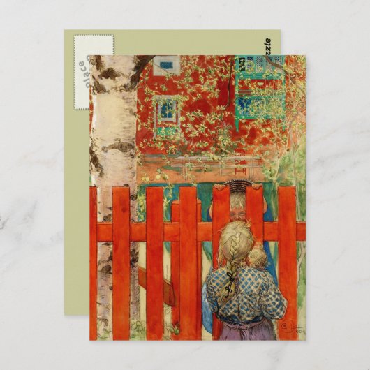 Carte Postale Par la clôture (Devant / Derrière)