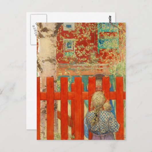 Carte Postale Par la clôture (Devant / Derrière)