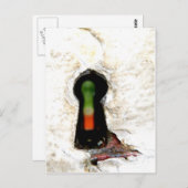 Carte Postale par le trou de touche (Devant / Derrière)