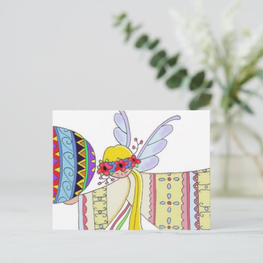 Carte Postale Par les ailes d'un ange l'art populaire ukrainien (Debout devant)