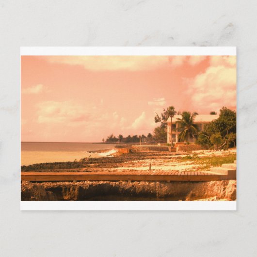 Carte Postale Par l'océan (ton de pêche) (Devant)