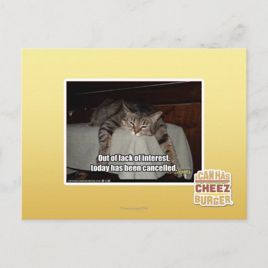 Carte Postale Par manque d'intérêt (Devant)