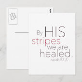 Carte Postale Par SES meurtrissures nous sommes guéris. (Devant / Derrière)