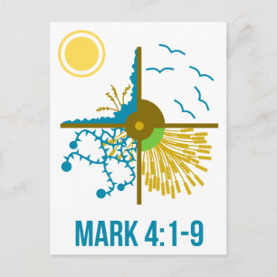 Carte Postale Parabole de la tour/Quatre sols - Evangile de Mark