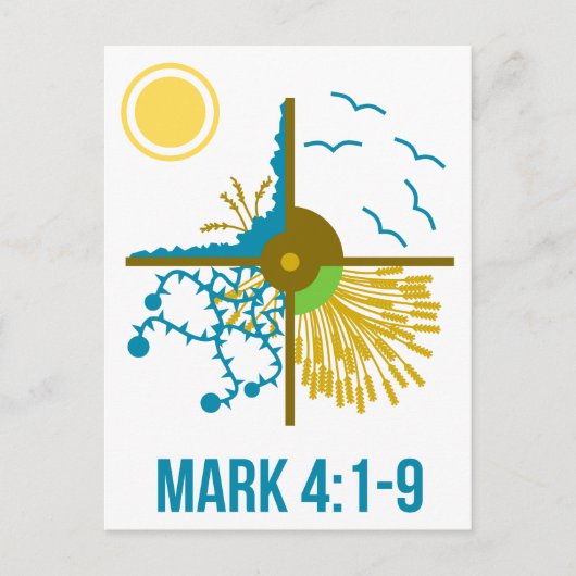 Carte Postale Parabole de la tour/Quatre sols - Evangile de Mark (Devant)