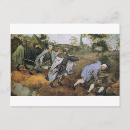 Carte Postale Parabole des aveugles par Pieter Bruegel l'Ancien (Devant)