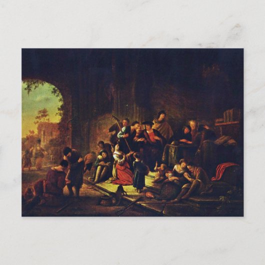 Carte Postale Parabole Des Travailleurs Dans Le Vignoble Par Wet (Devant)