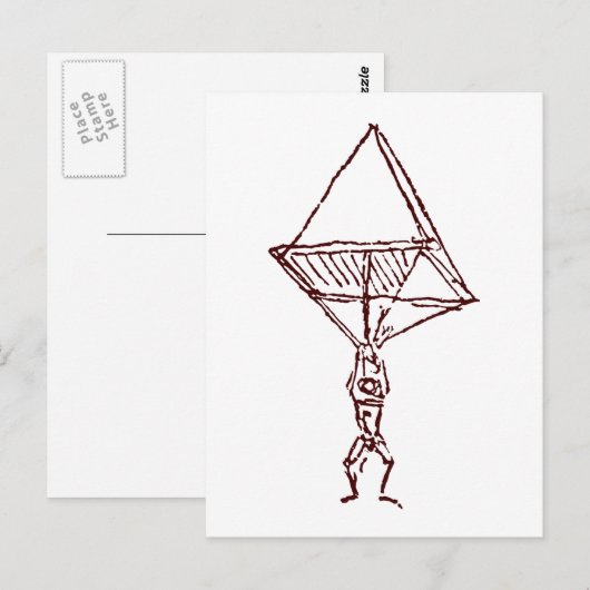 Carte Postale parachute (Devant / Derrière)