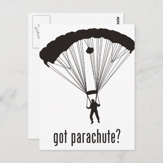 Carte Postale Parachute (Devant / Derrière)