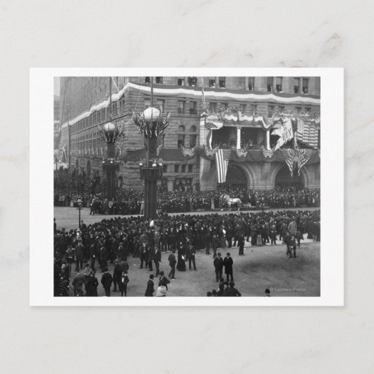 Carte Postale Parade colombienne sur le lac Front Chicago (Devant)