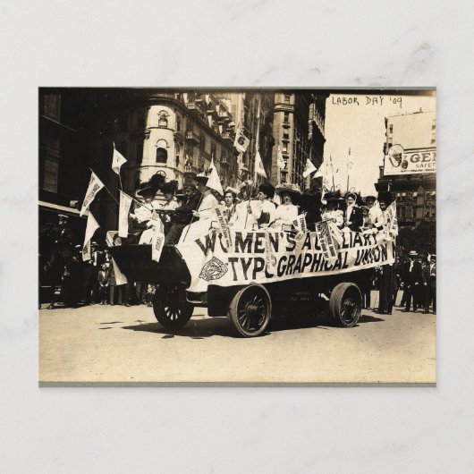 Carte Postale Parade de la Fête du Travail New York 1909 Suffrag (Devant)