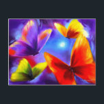 Carte Postale Parade De Papillons Colorés Peinture<br><div class="desc">Il s'agit d'un service personnalisable de fabricant de cartes postales en ligne. Vous pouvez ajouter du texte ou du nom, redimensionner, rogner, etc. Appuyez sur le bouton "customiser" pour modifier. J'adore peindre des papillons et je l'ai fait dans des peintures acryliques. On peut voir de nombreux papillons voler ensemble avec...</div>