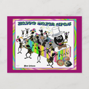 Carte Postale Parade de Zulu à Mardi Gras
