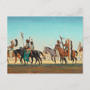 Carte Postale Parade des guerriers par Maynard Dixon