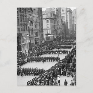 Carte Postale Parade des policiers sur 5th Ave, New York : 1900