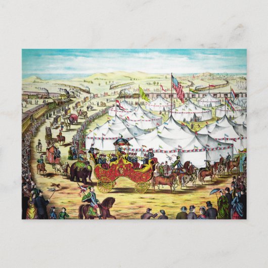 Carte Postale Parade vintage de cirque (Devant)
