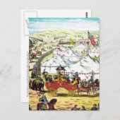 Carte Postale Parade vintage de cirque (Devant / Derrière)