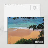 Carte Postale paradis balnéaire hawaii (Devant / Derrière)