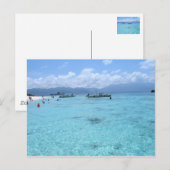 Carte Postale Paradis bleu (Devant / Derrière)