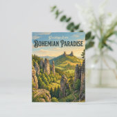 Carte Postale Paradis bohémien République tchèque (Debout devant)