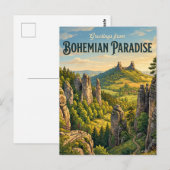 Carte Postale Paradis bohémien République tchèque (Devant / Derrière)