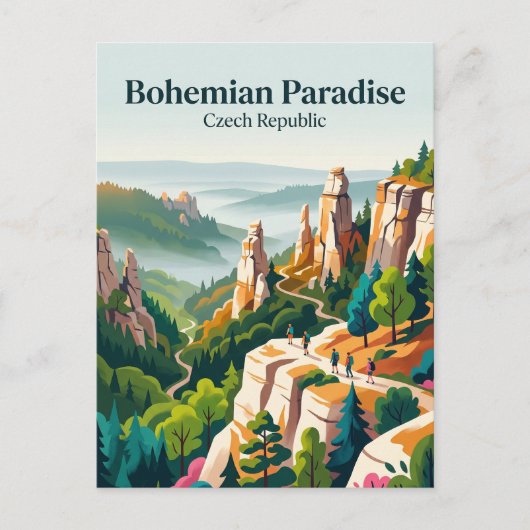 Carte Postale Paradis bohémien République tchèque (Devant)
