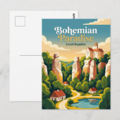 Carte Postale Paradis bohémien République tchèque (Devant / Derrière)