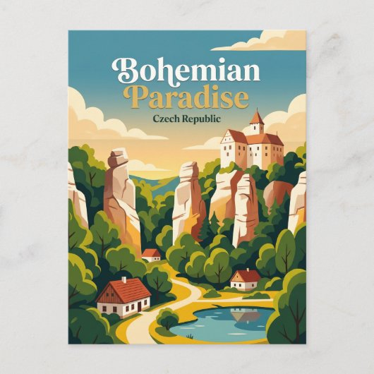Carte Postale Paradis bohémien République tchèque (Devant)
