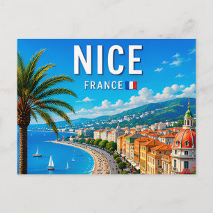 Carte Postale Paradis côtier de la Riviera française de Nice