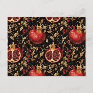 Carte Postale Paradis de la grenade - Riche Motif Floral sans co