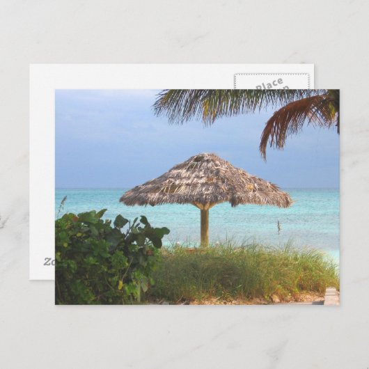 Carte Postale Paradis de plage de Bahama (Devant / Derrière)