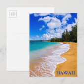 Carte Postale Paradis de plage tropical, Hawaï (Devant / Derrière)