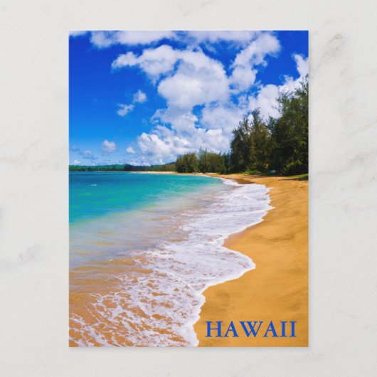 Carte Postale Paradis de plage tropical, Hawaï (Devant)