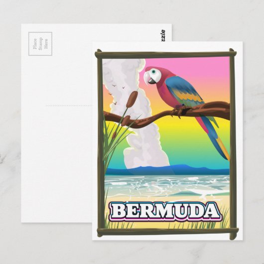 Carte Postale Paradis des Bermudes. (Devant / Derrière)