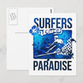 Carte Postale paradis des surfeurs (Devant / Derrière)