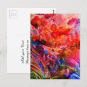 Carte Postale Paradis Floral Oiseau Phoenix Rising Flame Art (Devant / Derrière)