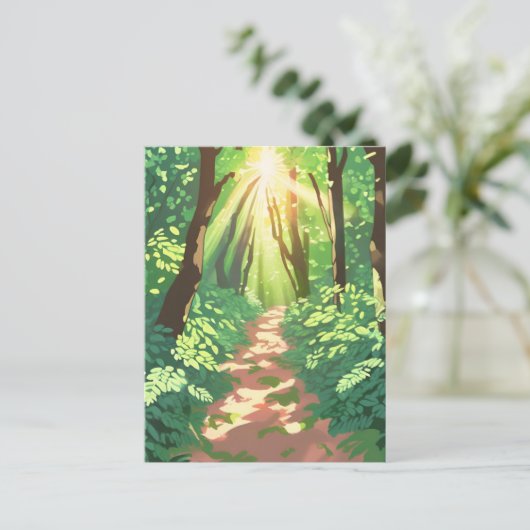 Carte Postale Paradis forestier pipeliné (Debout devant)