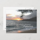 Carte Postale Paradis Inspirant (Devant / Derrière)