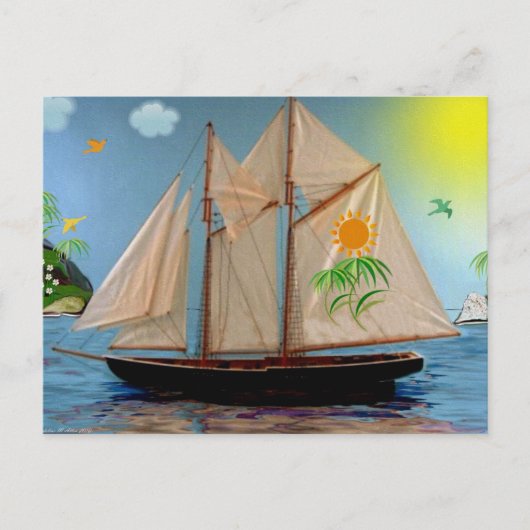 Carte Postale Paradis tropical (Devant)