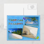 Carte Postale Paradis tropical (Devant / Derrière)